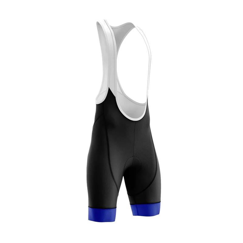 Black Cycling Bib Shorts with Blue Detail