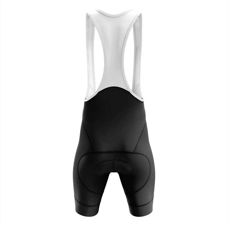 Black White Cycling Bib Shorts
