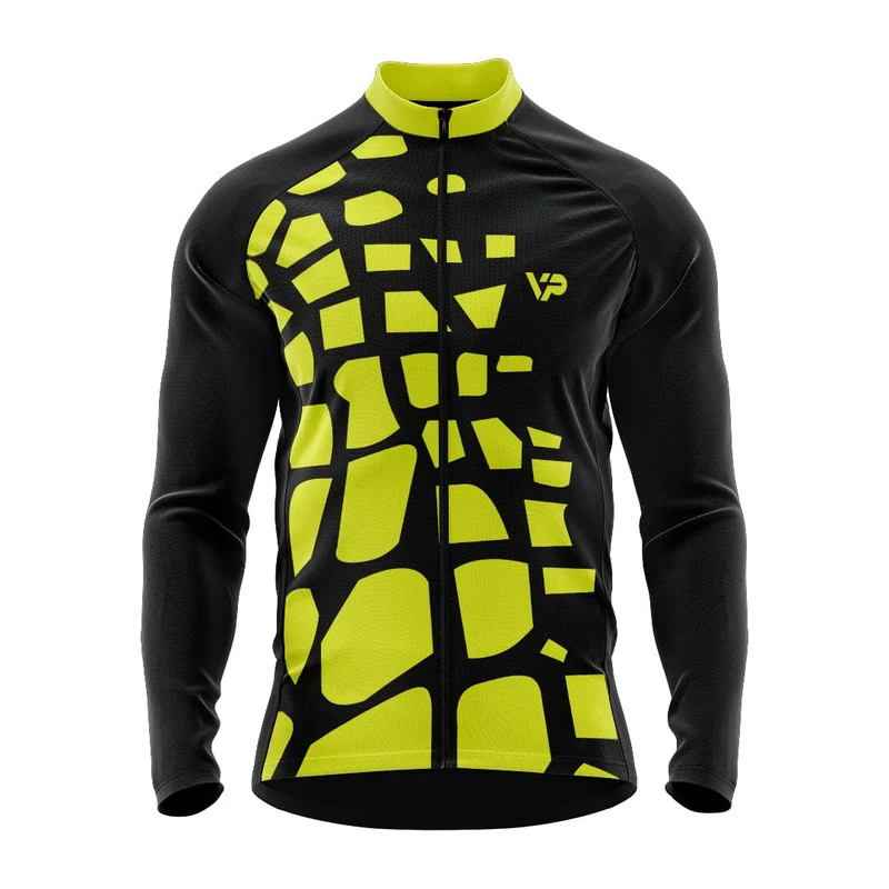Unique Long Sleeve Cycling Jersey VP14 - Yellow