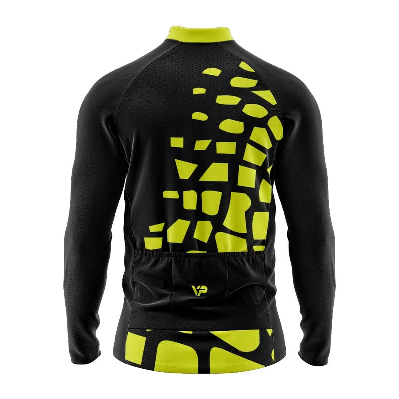 Unique Long Sleeve Cycling Jersey VP14 - Yellow