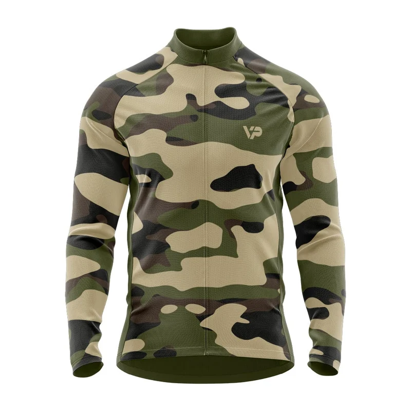 Camouflage Long Sleeve Cycling Jersey