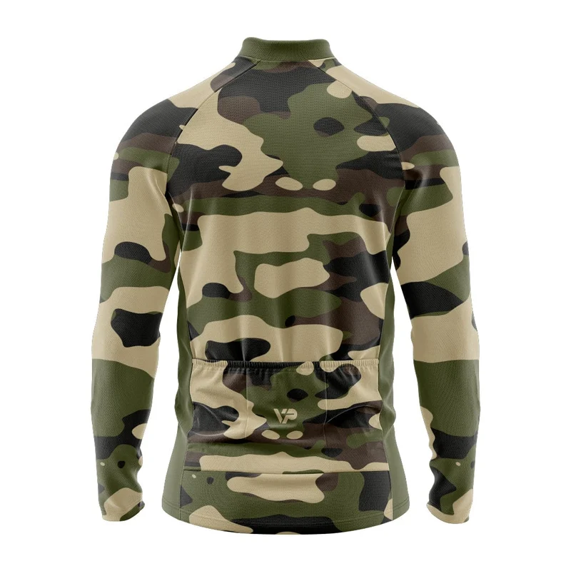 Camouflage Long Sleeve Cycling Jersey