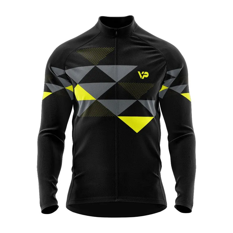 Black Long Sleeve Cycling Jersey VP1