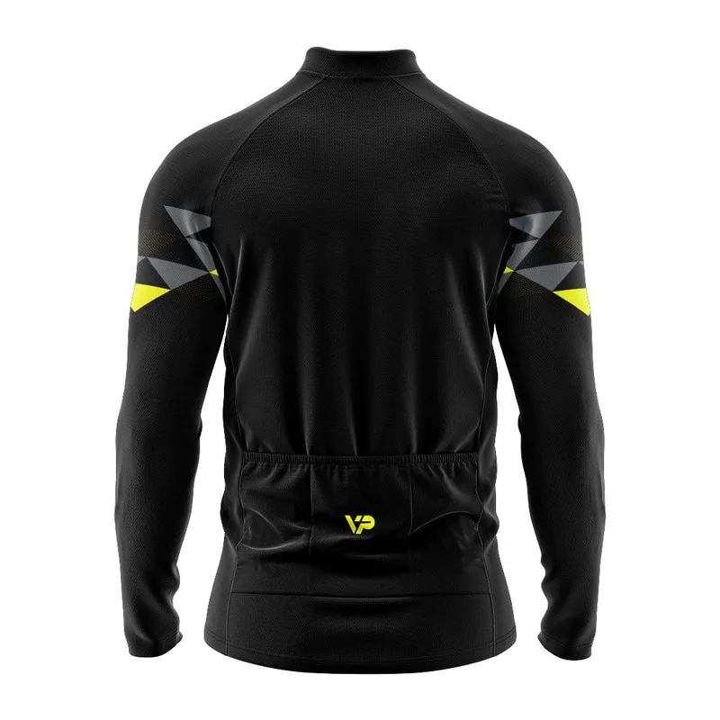 Black Long Sleeve Cycling Jersey VP1