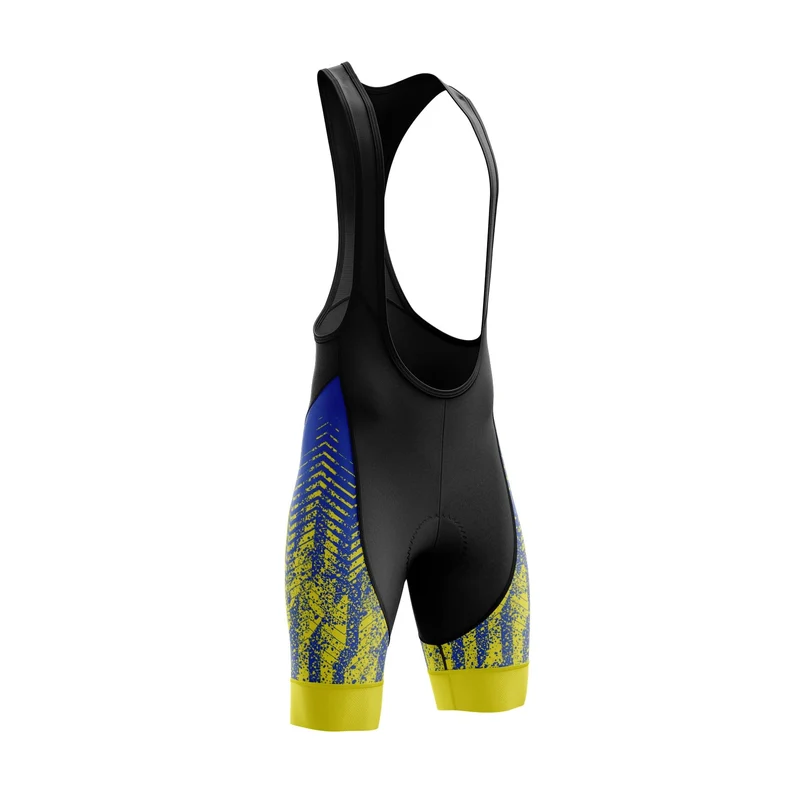 Blue Yellow Cycling Bib Shorts
