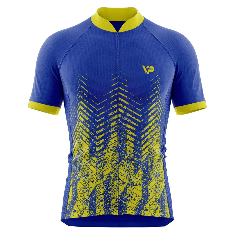 Blue Yellow Cycling Jersey