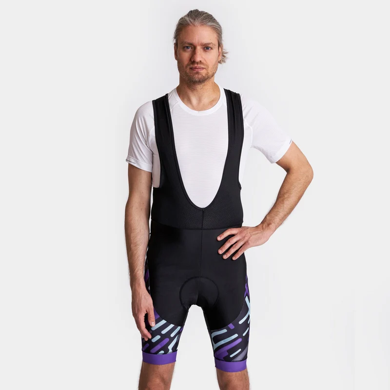 Purple Pattern Cycling Bib Shorts
