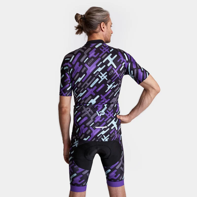 Purple Pattern Cycling Bib Shorts