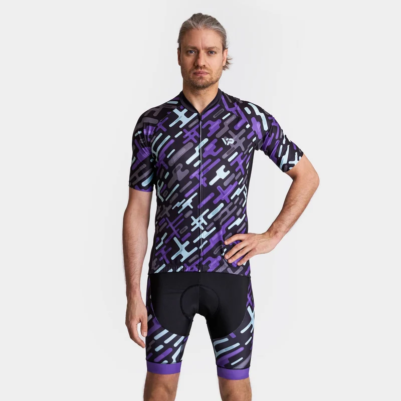 Purple Pattern Cycling Bib Shorts