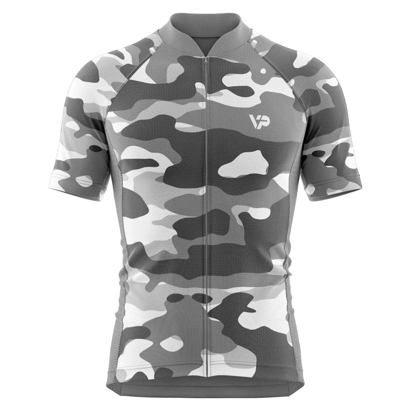 Grey Camouflage Cycling Jersey