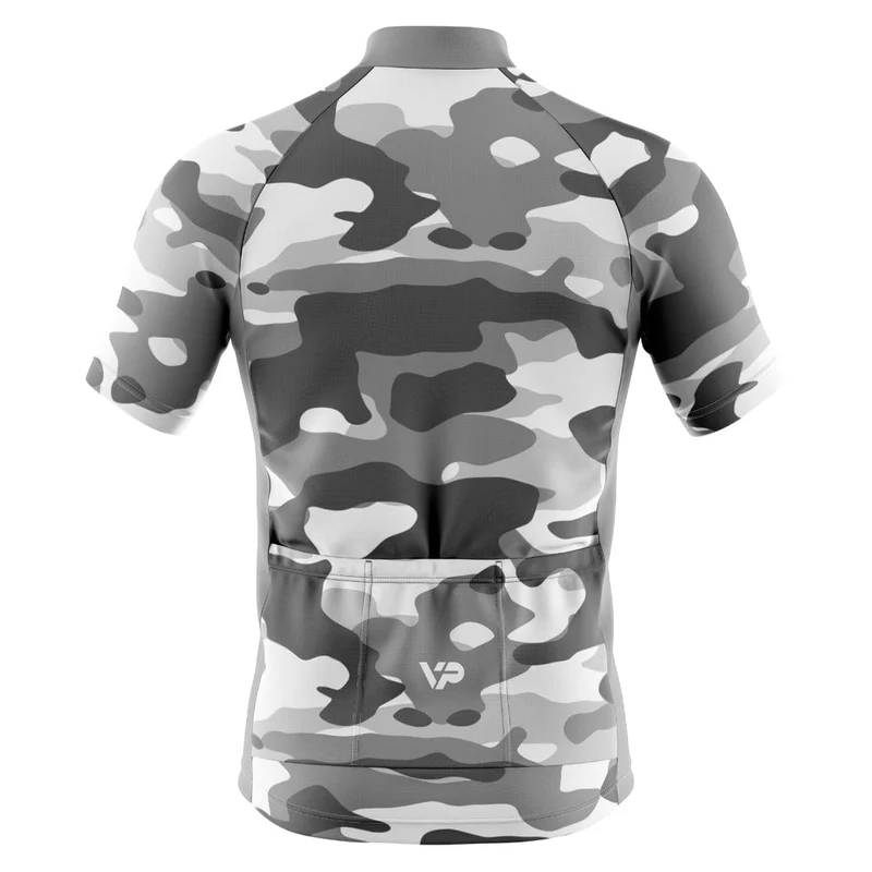 Grey Camouflage Cycling Jersey