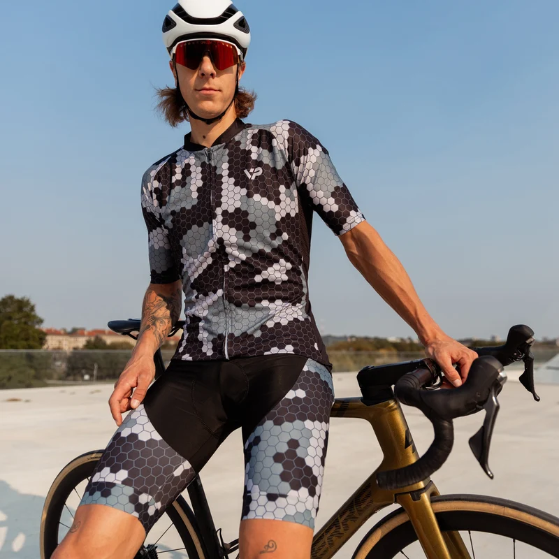Grey Camouflage Cycling Kit