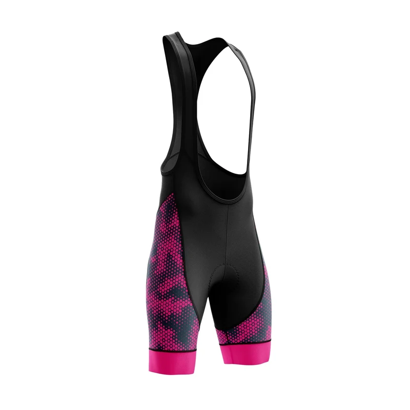 Pink Pattern Cycling Bib Shorts