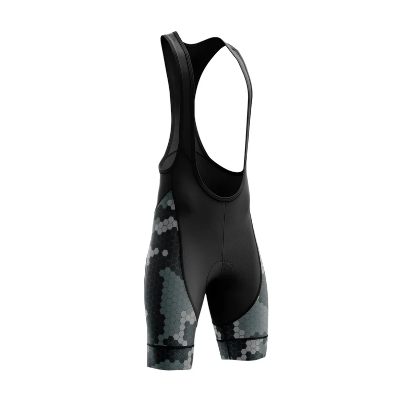 Grey Camouflage Cycling Bib Shorts