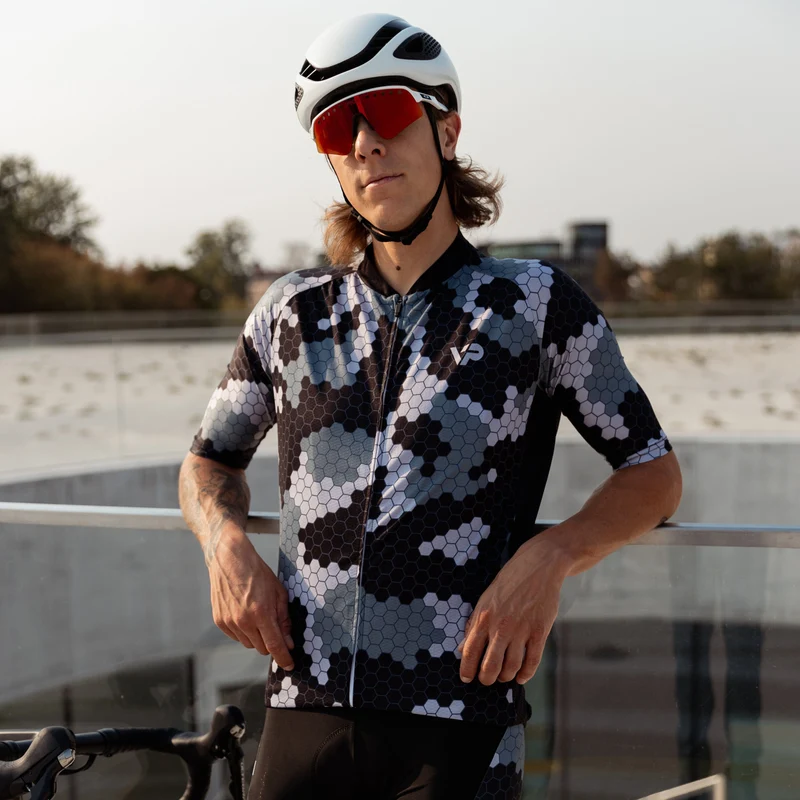 Grey Camouflage Cycling Jersey