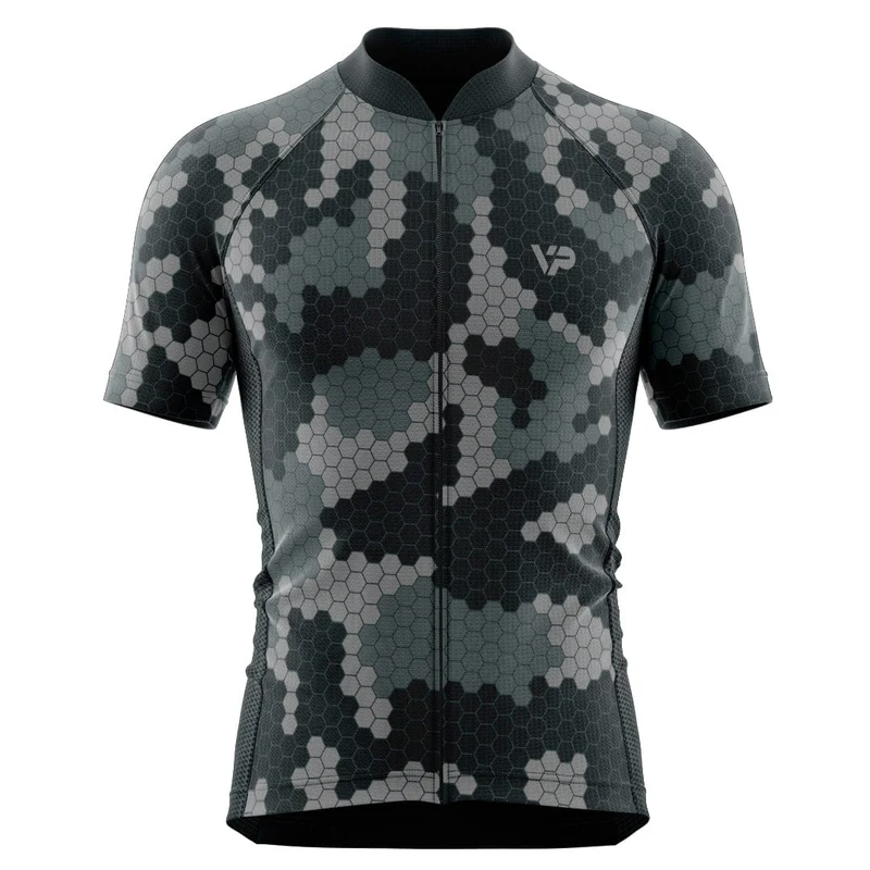 Grey Camouflage Cycling Jersey