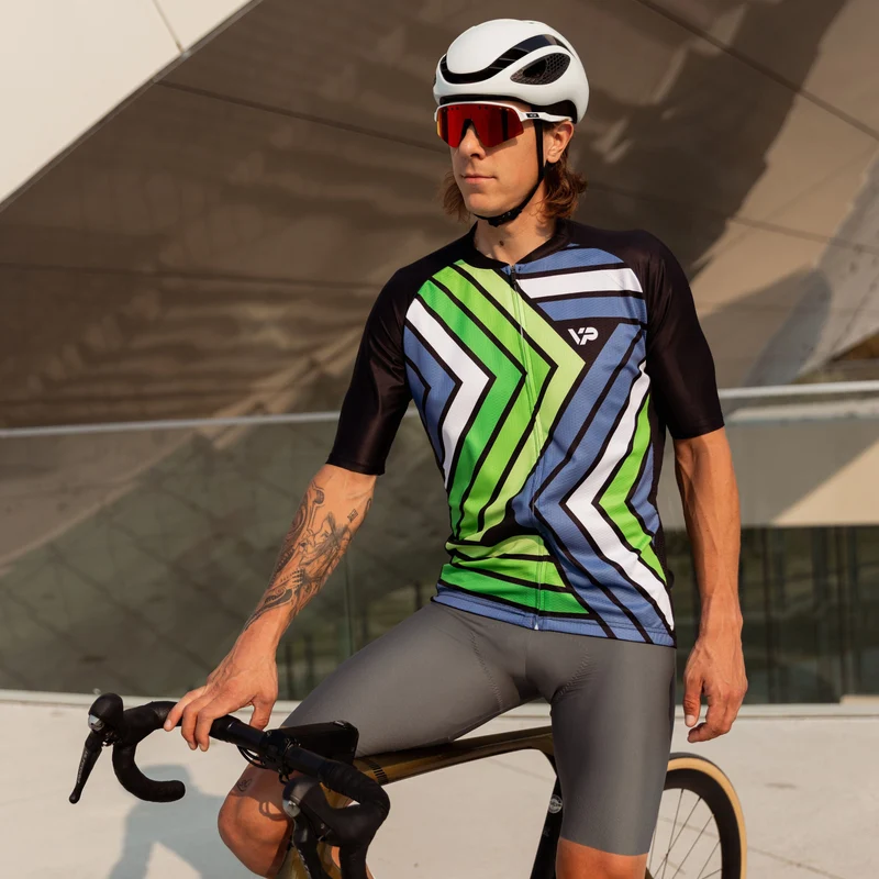 Green Grey Cycling Jersey VP5