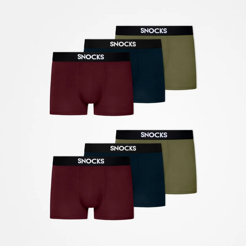 Premium Boxershorts | Mix (Rot/Olive/Blau)