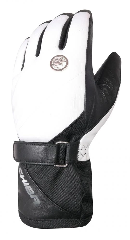 CHIBA Lady Diamond - wasserdichte Damen-Radhandschuhe, Größe 7, weiß