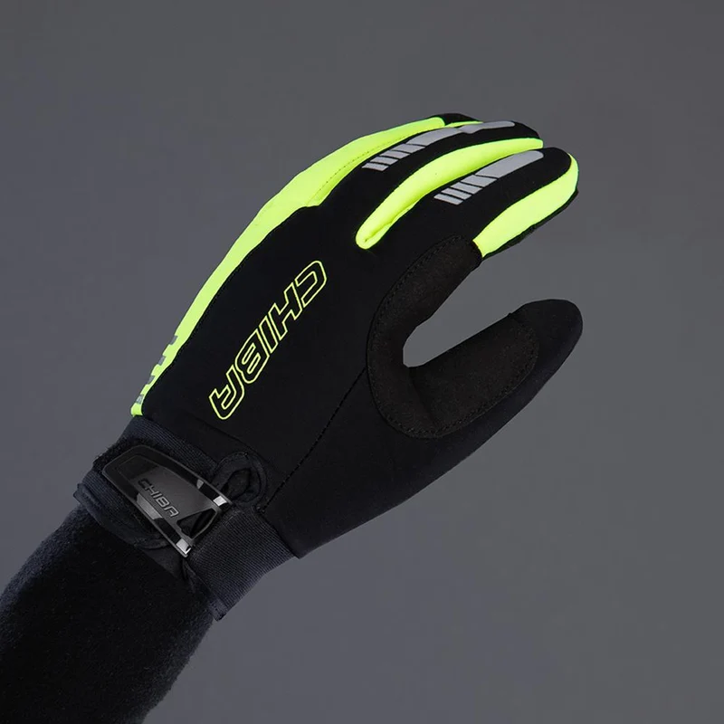 CHIBA Competition Plus - Radhandschuhe neongelb, winddicht, atmungsaktiv, Größe 10