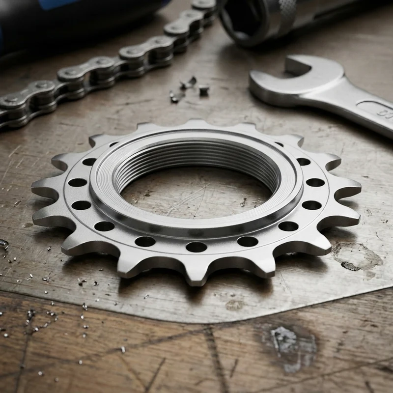 XLC Single Speed Ritzel 1/8",16 Zähne mit Gewinde matt verchromt