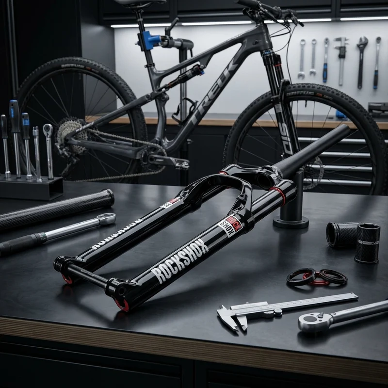 RockShox Gabe-Standrohr+Brücke CSU SID RS.110-120 DebAir 29 Boost,51 Offset,alu,GlossBlack
