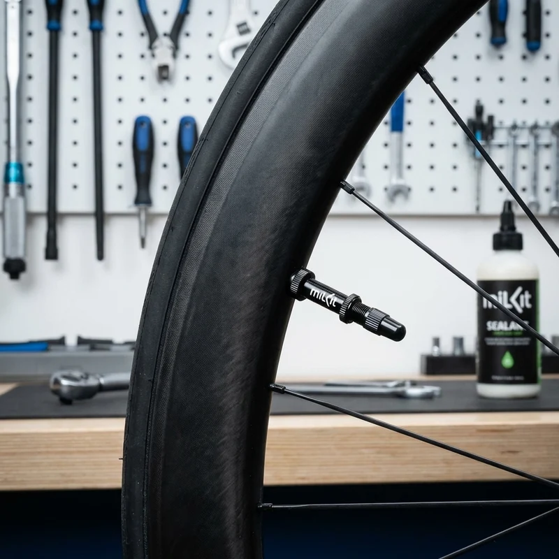 milKit DV7 Tubeless-Ventile 75 mm - Dichtmilch nachfüllen ohne Luftverlust