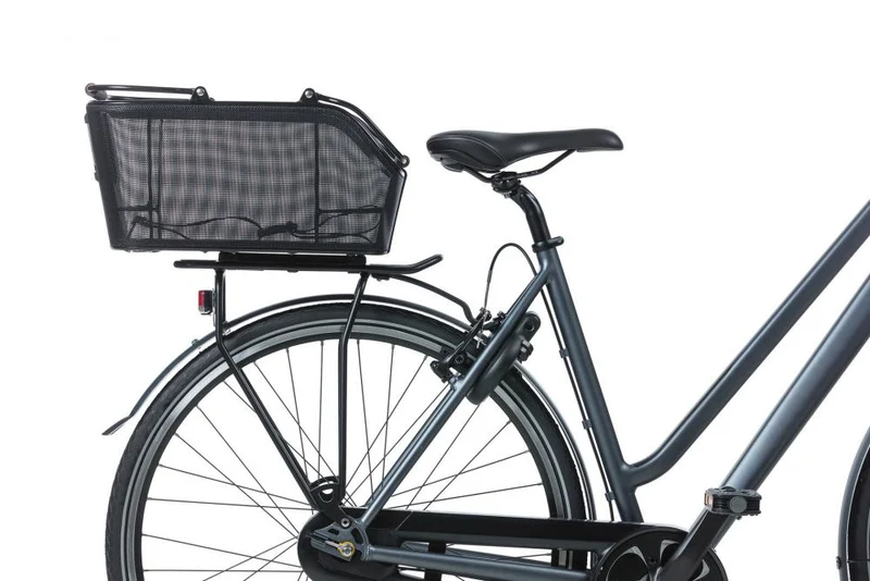 Basil Cento Tech Fiber Nordlicht Hinterradkorb - 21 Liter Textonile/Alu - inkl. MIK 2.0 Adapter & LED-Rücklicht (ohne Batterie) - Adapter - Fahrradkorb