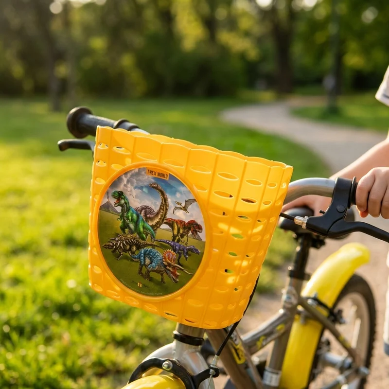 Bike Fashion Kinderkorb T-Rex World gelb
