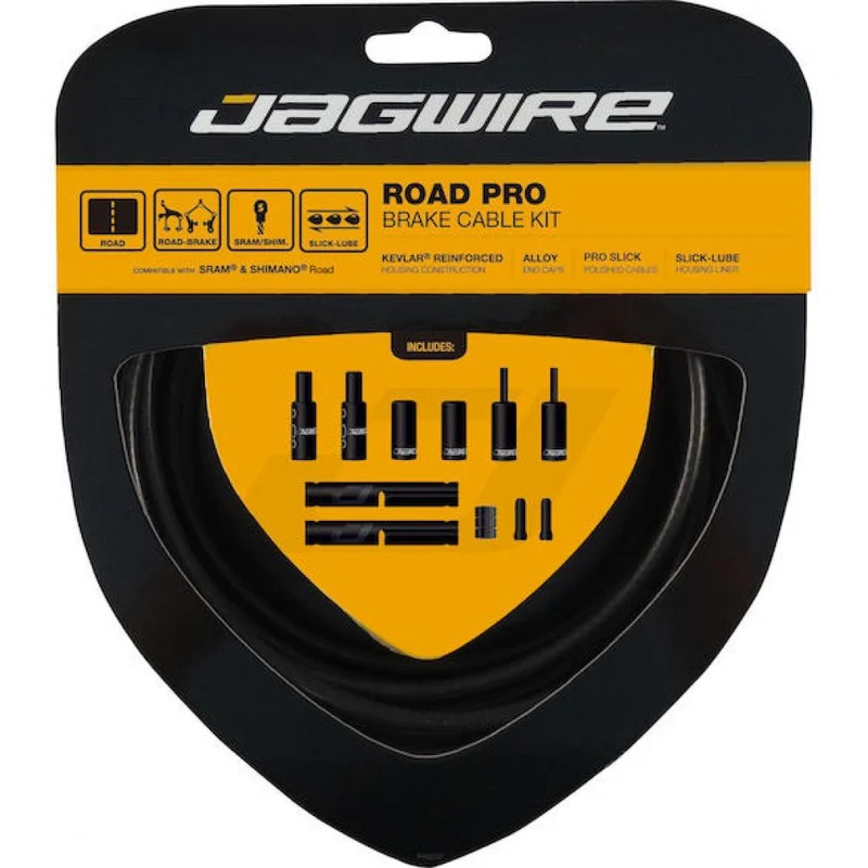 Jagwire Road Pro Bremszugset - Stealth Black für Shimano/SRAM