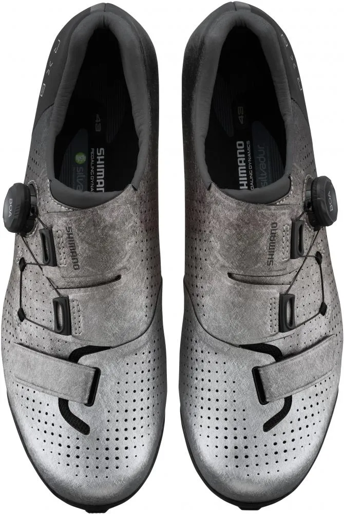 SHIMANO Fahrradschuhe RX801 Herren/Damen Gravel SPD, Größe 44, Silber