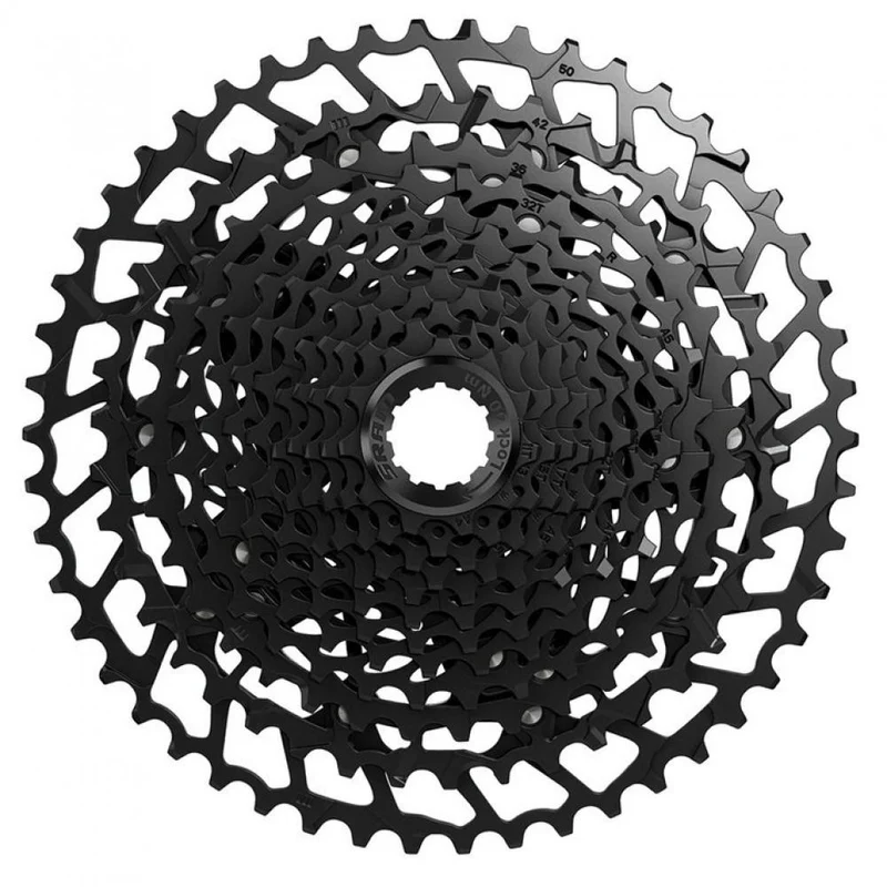 SRAM NX Eagle Kassette 12-fach PG-1230 11-50 Zähne + SRAM Kettenverschlussglied PowerLock rainbow