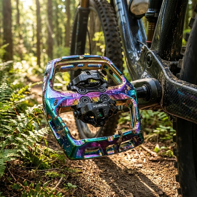 Xpedo Pedal AMBIX oilslick 9/16 Zoll einseitig XPC XTF03AC