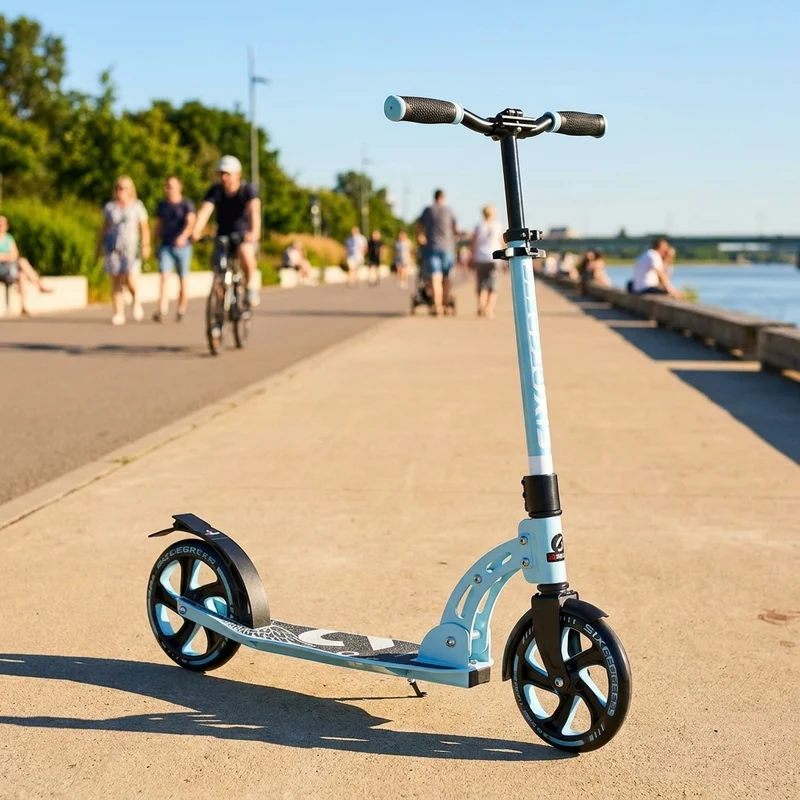 Scooter Six Degrees Aluminium SG pastell-blau, 205mm