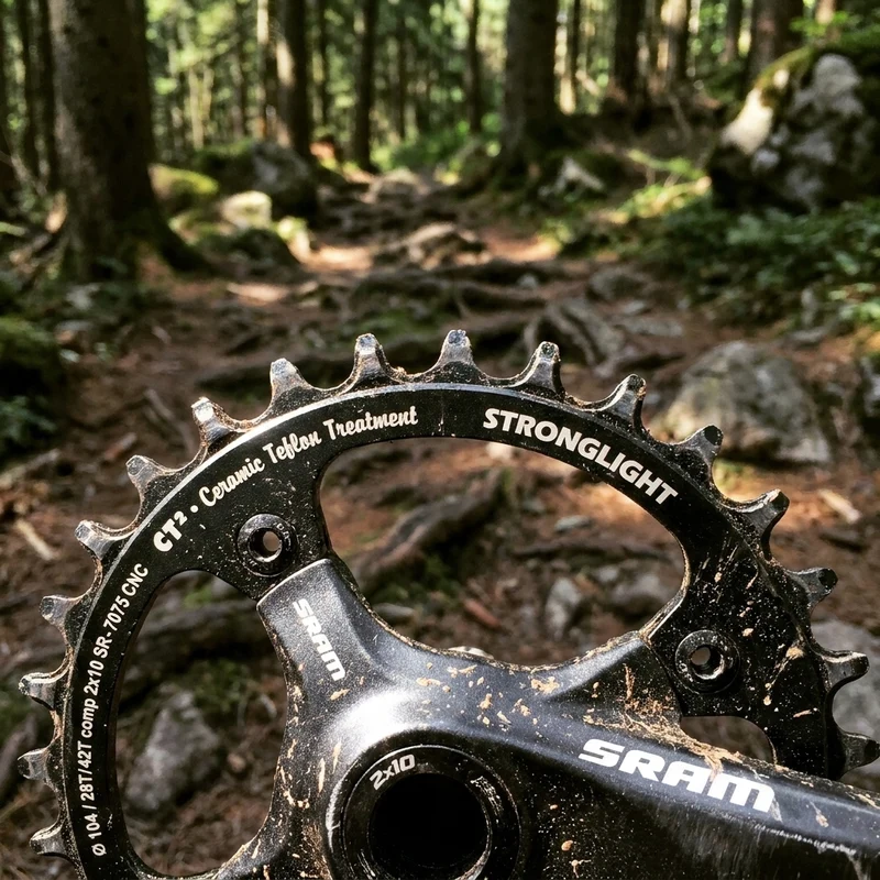 Stronglight Kettenblatt MTB f Sram 2x10 innen 27 Zähne schwarz ct²