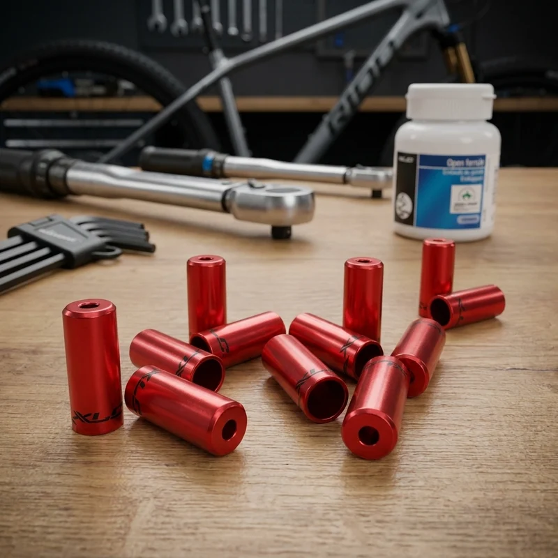 XLC Endkappen f. Bremsaussenhülle BR-X10 rot, Innen Ø 5,0mm, 10 Stück auf Karte