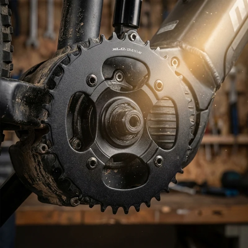 XLC E-Bike Kettenblatt für Mittelmotor Stahl BCD 104mm 40 Zähne 248g