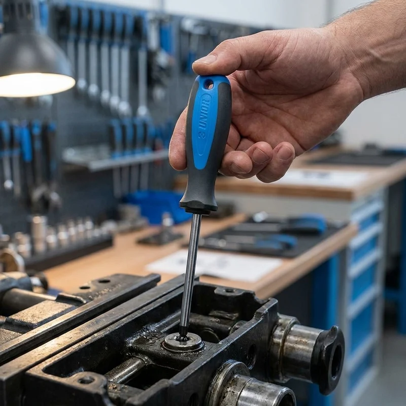 Unior Schraubendreher für Innensechskant 4mm Kugelkopf, mit 3-Komponenten Griff