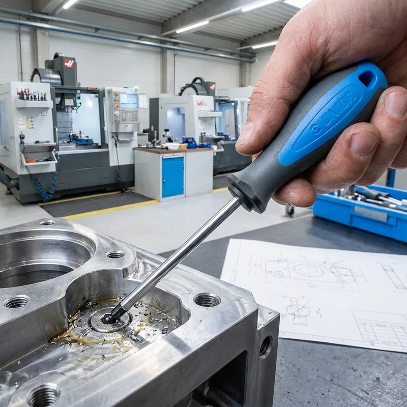 Unior Schraubendreher für Innensechskant 4mm Kugelkopf, mit 3-Komponenten Griff