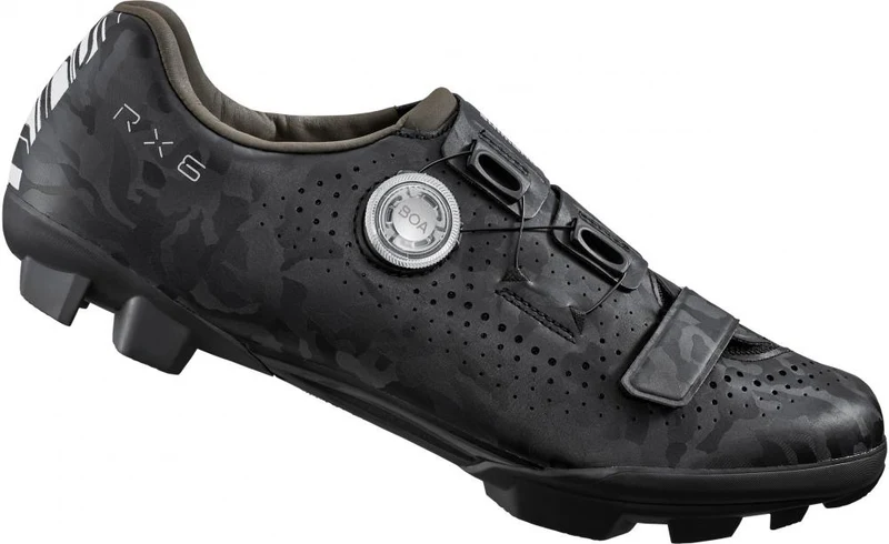 SHIMANO RX600 Fahrradschuhe - Herren/Damen Gravel SPD, Größe 47, Schwarz