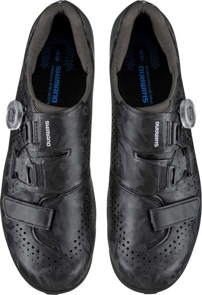 SHIMANO RX600 Fahrradschuhe - Herren/Damen Gravel SPD, Größe 47, Schwarz