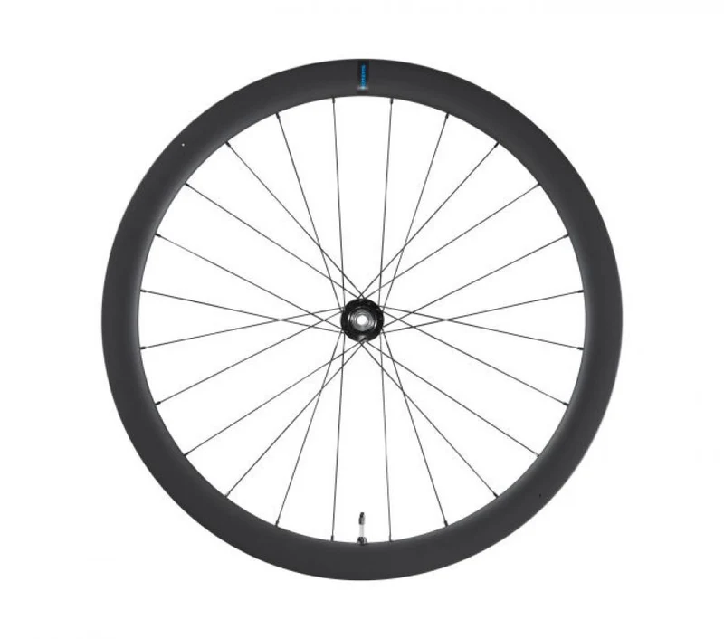SHIMANO Vorderrad WH-RS710 C46 TL Laufrad - Rennrad Vorderrad für Scheibenbremse 28" 24 Loch Center-Lock 100x12 mm