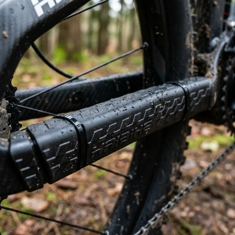 HAIBIKE Kettenstrebenschutz Alu-Fully Gummi 2018 plus 2 Kabelbinder