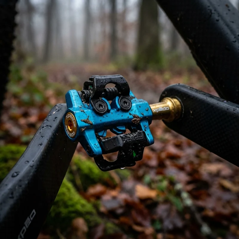 Xpedo Pedal Clipless CXR Pro blau gold 9/16 Zoll XMF10AT