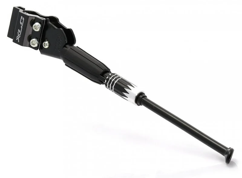 XLC Hinterbauständer KS-R04, verstellbar für 24-29 Zoll, schwarz, geeignet für Oversize-, Aluminium- und Fully-Rahmen, maximale Belastbarkeit 25 kg, Lochabstand 18 mm, Montage an Kettenstrebe (Ø 12-22 mm)