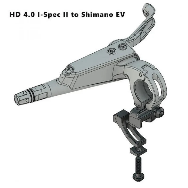 TRP HD 4.0 Adapter Bremshebel zu Shifter/Dropperhebel - Shimano I-Spec II auf Shimano EV - Schwarz - Adapter Brems- zu Shifter-/Dropperhebel