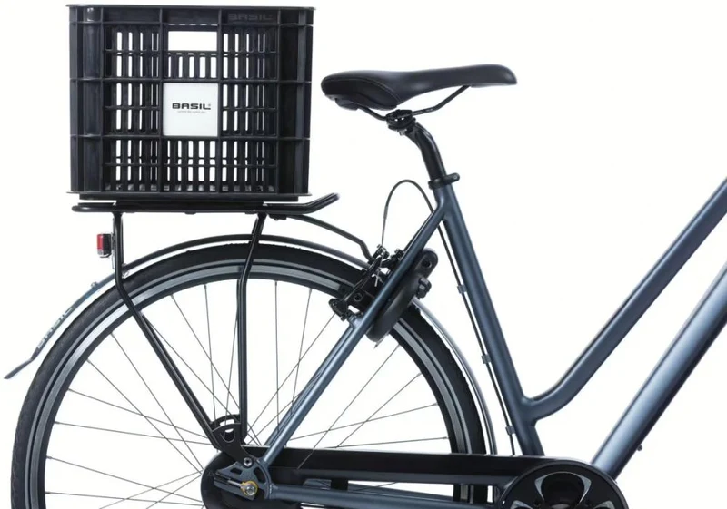 Basil H.R.-Korb Fahrradkiste MIK 2.0 L - recycelter Kunststoff / 40 l - inkl. vormontierter MIK 2.0-Adapterplatte