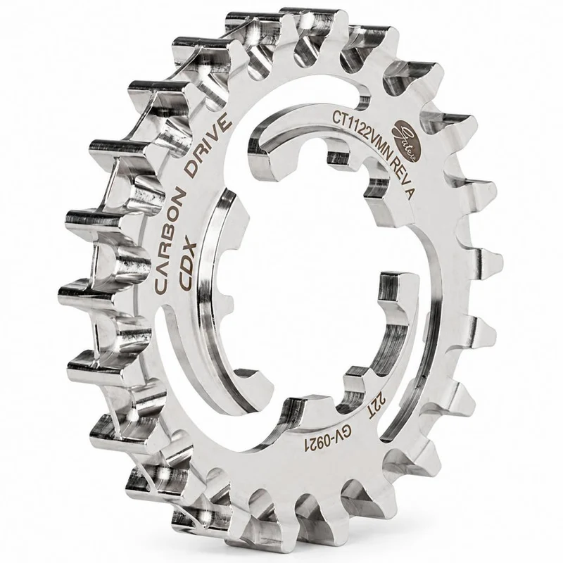 Gates CDX CenterTrack Riemenscheibe hinten 22 Zähne für Enviolo und NuVinci silber