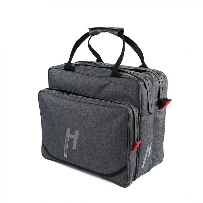 Haberland Frontträger-Tasche Office anthrazit - geräumige Laptop- & Bürotasche für KLICKfix