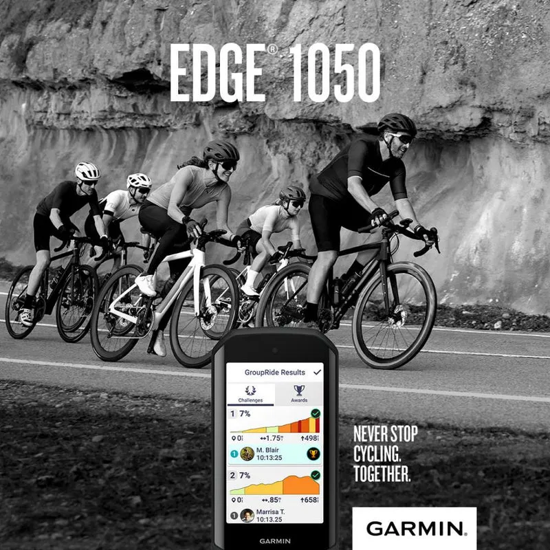 Garmin Edge 1050 GPS-Fahrradcomputer: 3,5" LCD, 480x800 Pixel, bis zu 20h Akkulaufzeit, GroupRide, Garmin Pay, vorinstallierte Fahrradkarten